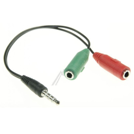 Adapter za slušalke JACK M 4pin  2 x JACK Ž 3pin